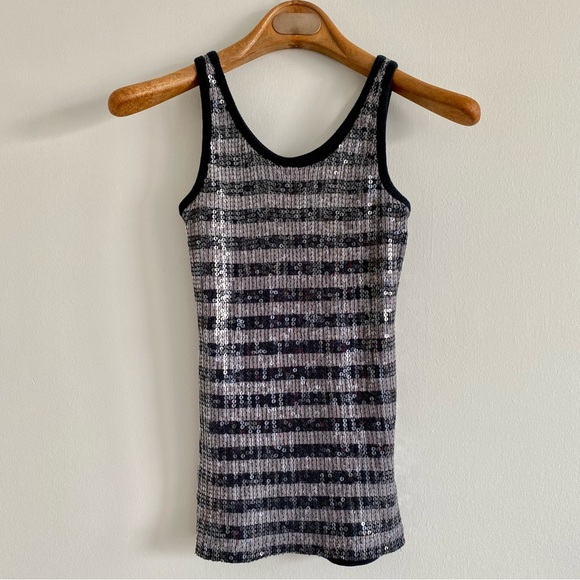 The Limited Perfect Tank Black & Grey Sequin Size Small - Picture 1 of 4